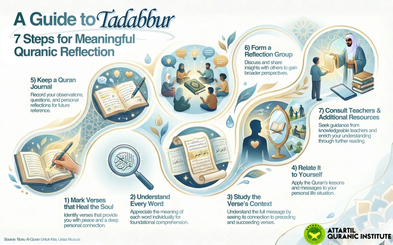 A Simple Guide to Tadabbur: 7 Steps to Reflect on the Qur'an With Clarity
