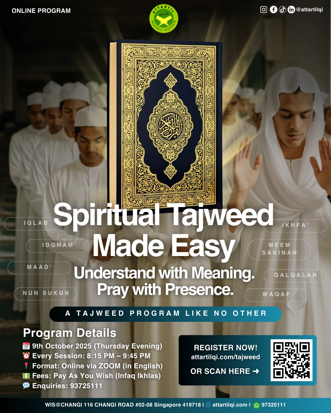 Spiritual Tajweed Made Easy by AtTartil Quranic Institute (Poster)